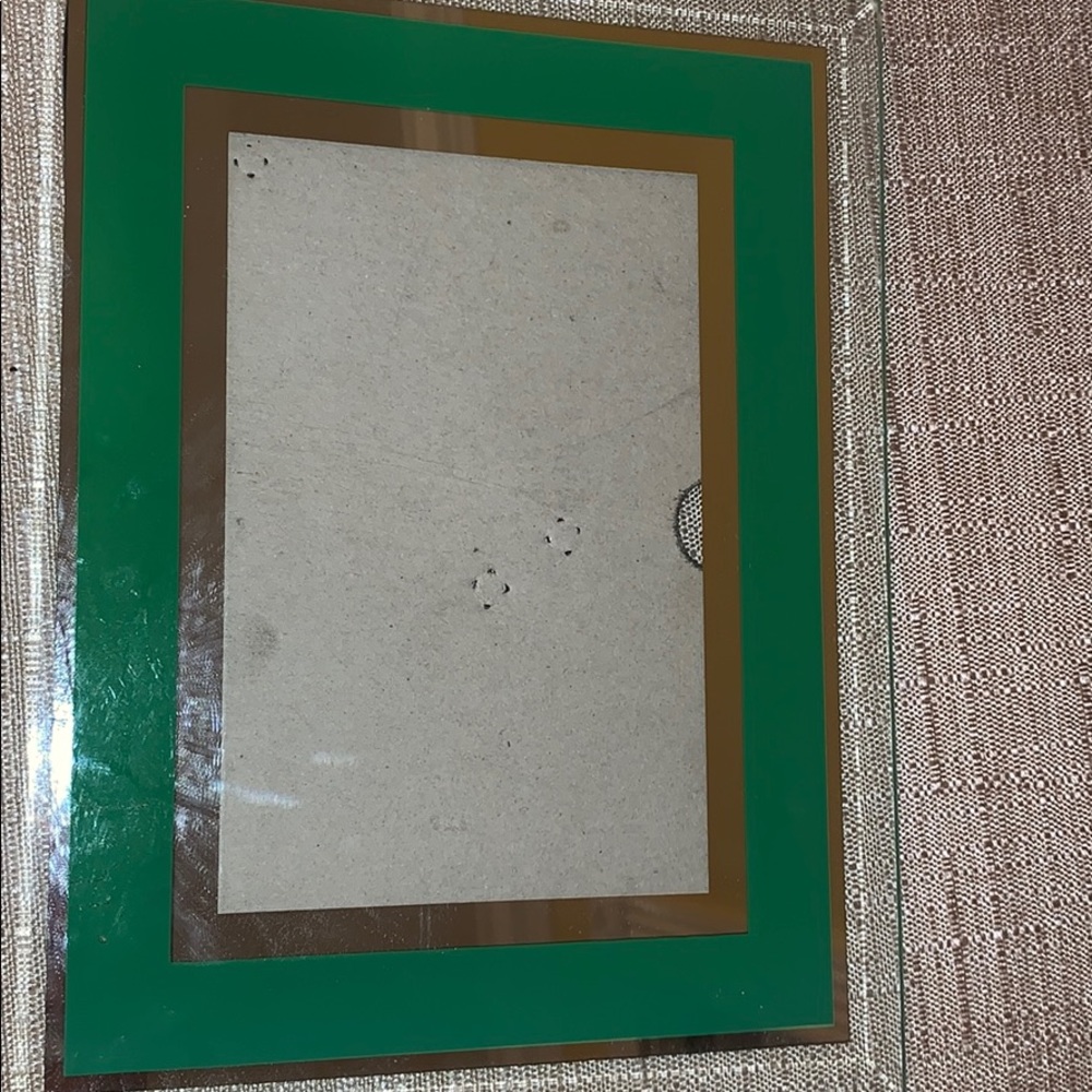 Green and silver picture frame